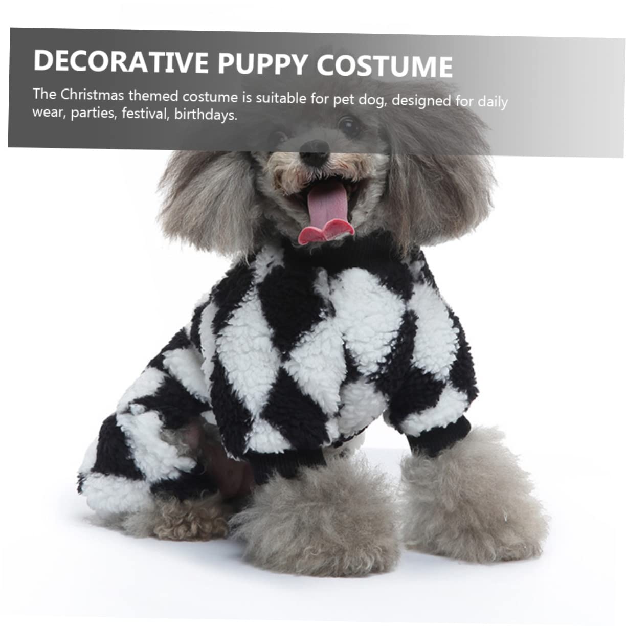 BESPORTBLE 3pezzi Costume Per Animali Domestici Pile Morbido Abbigliamento Per Cuccioli Comodo e Resistente Pigiama Per Cani Per Autunno e Inverno Abito Decorativo Per Cani Con Design Unico