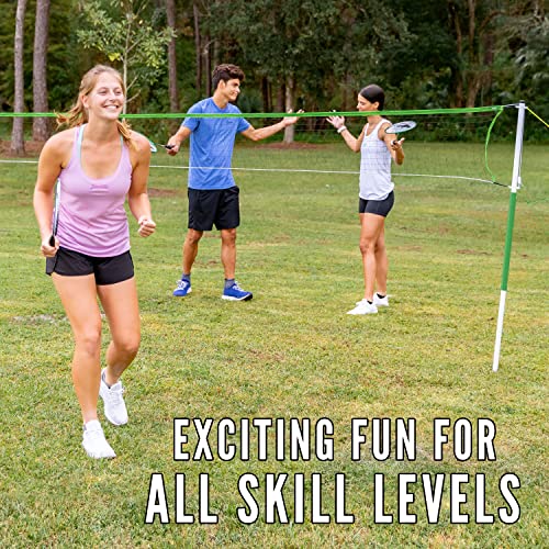 Franklin Sports Badminton Set - Portable Badminton Set - Adult And Kids Badminton Net - Perfect Backyard/Lawn Game - Includes 4 Badminton Racquets - Intermediate #TOP7