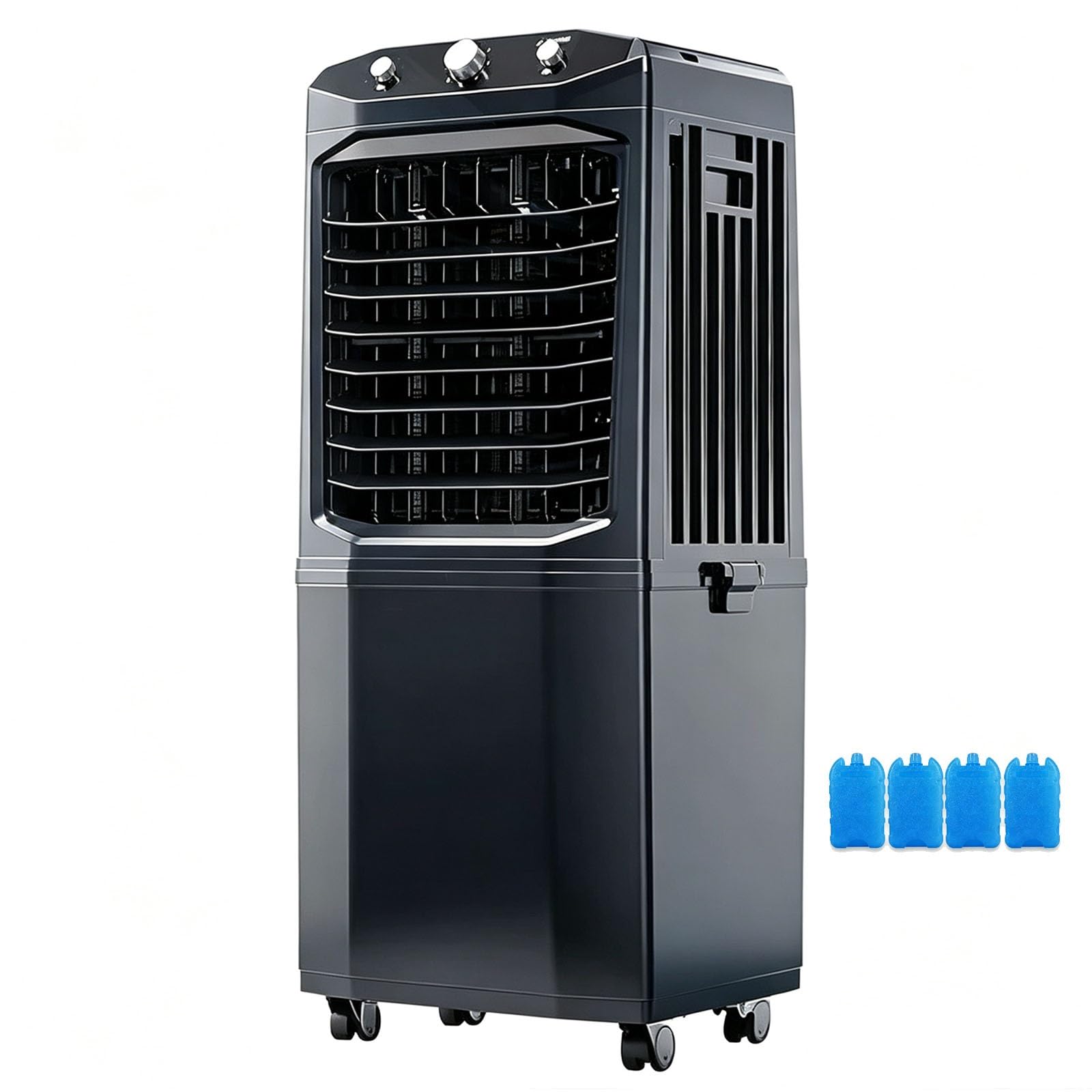 Lxrhlikg One Color Evaporative Cooler, Swamp Cooler Air Conditioner, 4 Ice Box, 120° Oscillation, 3 Speeds, Knob, For Office/Garage/Patio