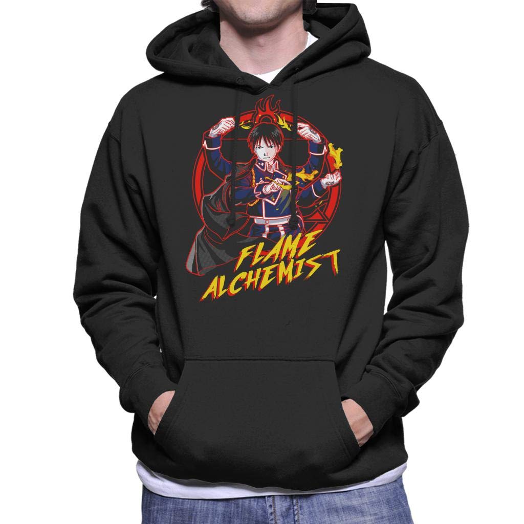 Flame Alchemist Roy Mustang Fullmetal Alchemist Men's Hooded Sweatshirt Black