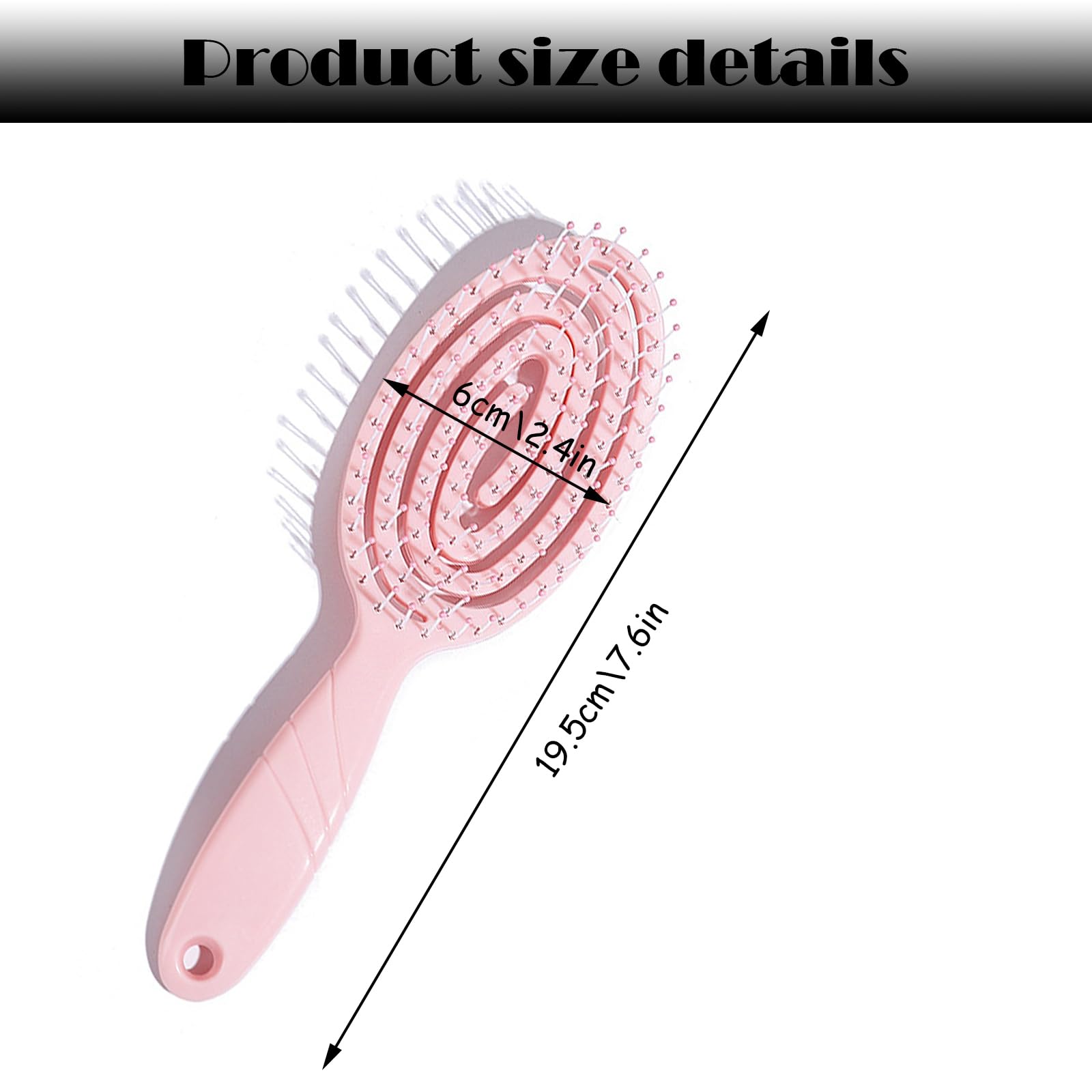 2Pcs Hair Detangling Brushes with Bending Bristles, Unique Spiral Hairbrush,Anti Static Straightening Brush Gift - Image 2