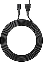 Vista 1 de Cable de alimentación de CA de 2 clavijas de repuesto de 10 pies para Brother XR9500PRW Project Runway Limited Edition Máquina de coser