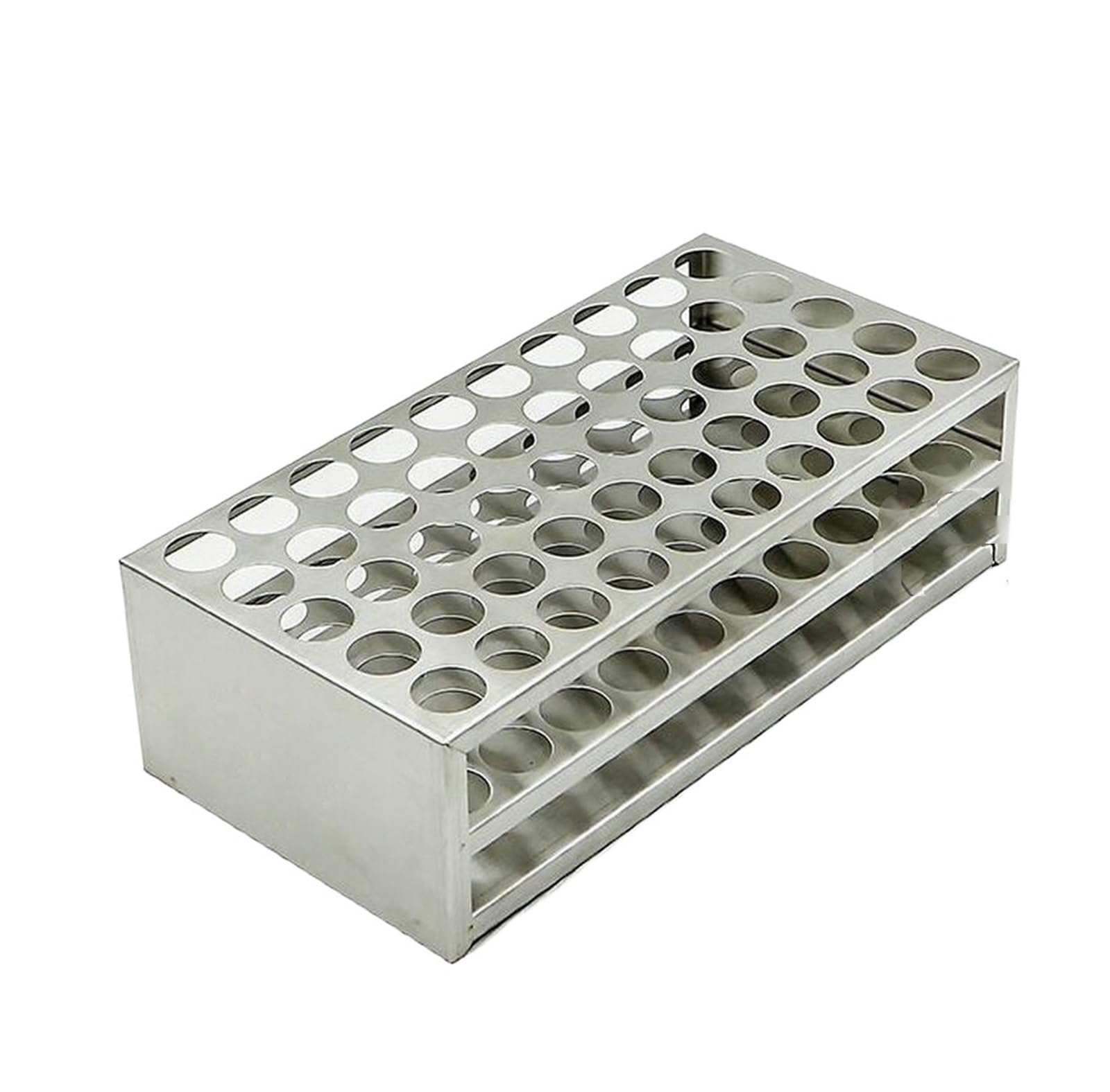 Reagenzglasgestell 1PCS Labor Edelstahl Reagenzglas Halter kolorimetrischen rohr rack zentrifuge Stander for schule experiment(30mm 10holes)