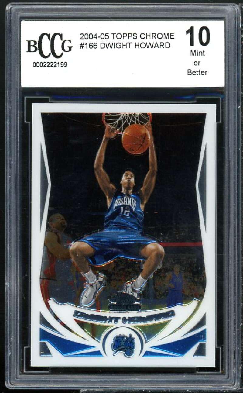 2004-05 Topps Chrome #166 Dwight Howard Rookie Card BGS BCCG 10 Mint+