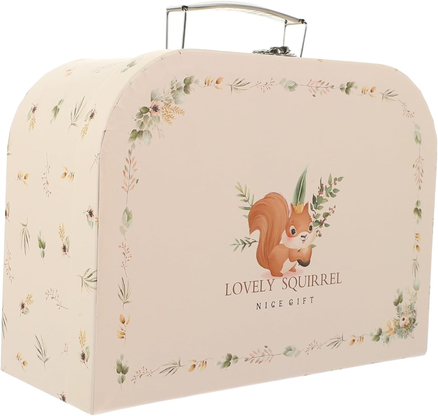 NUOBESTY Portable Storage Box Gift Boxes with Floral Pattern Toy Case
