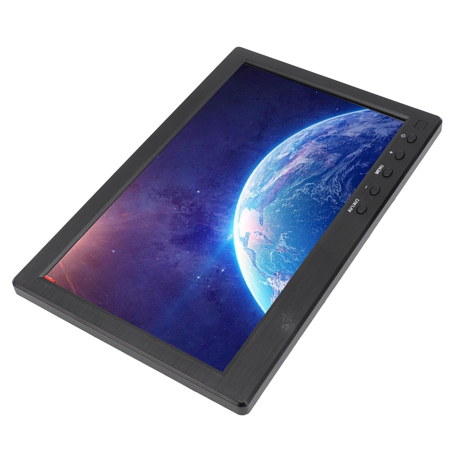 Monitor Portatile Display IPS da 10,1 Pollici 1024x600 Hd (Spina | Struttura LCD ABS, Telecomando, Altoparlante Integrato da 2 W, compatibilità POS CCTV, Ingresso Video USB, Ingresso PC