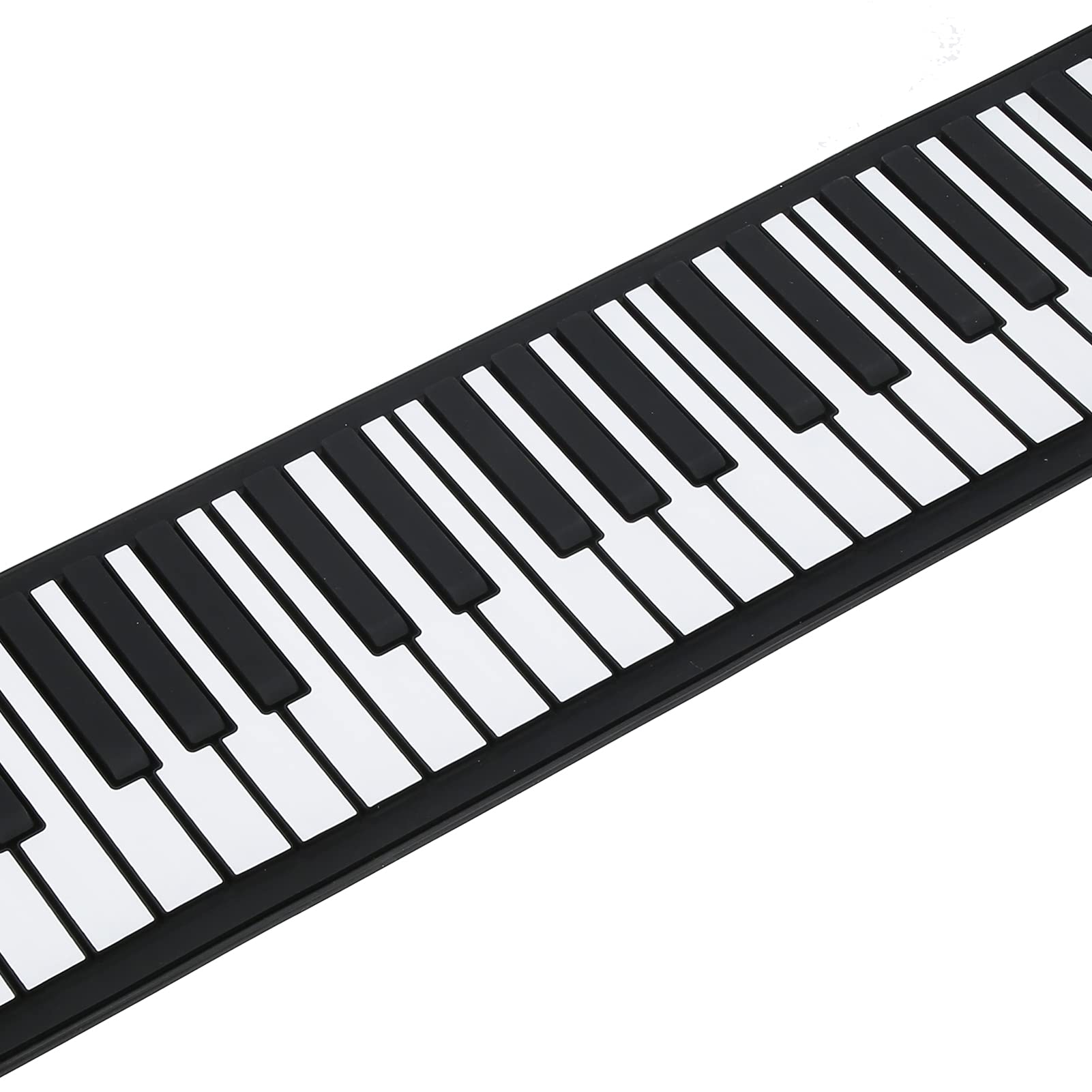 Piano Enrollable de 61 Teclas, Teclado de Piano Electrónico de Silicona Recargable, Instrumento Musical de Piano Plegable Electrónico Portátil