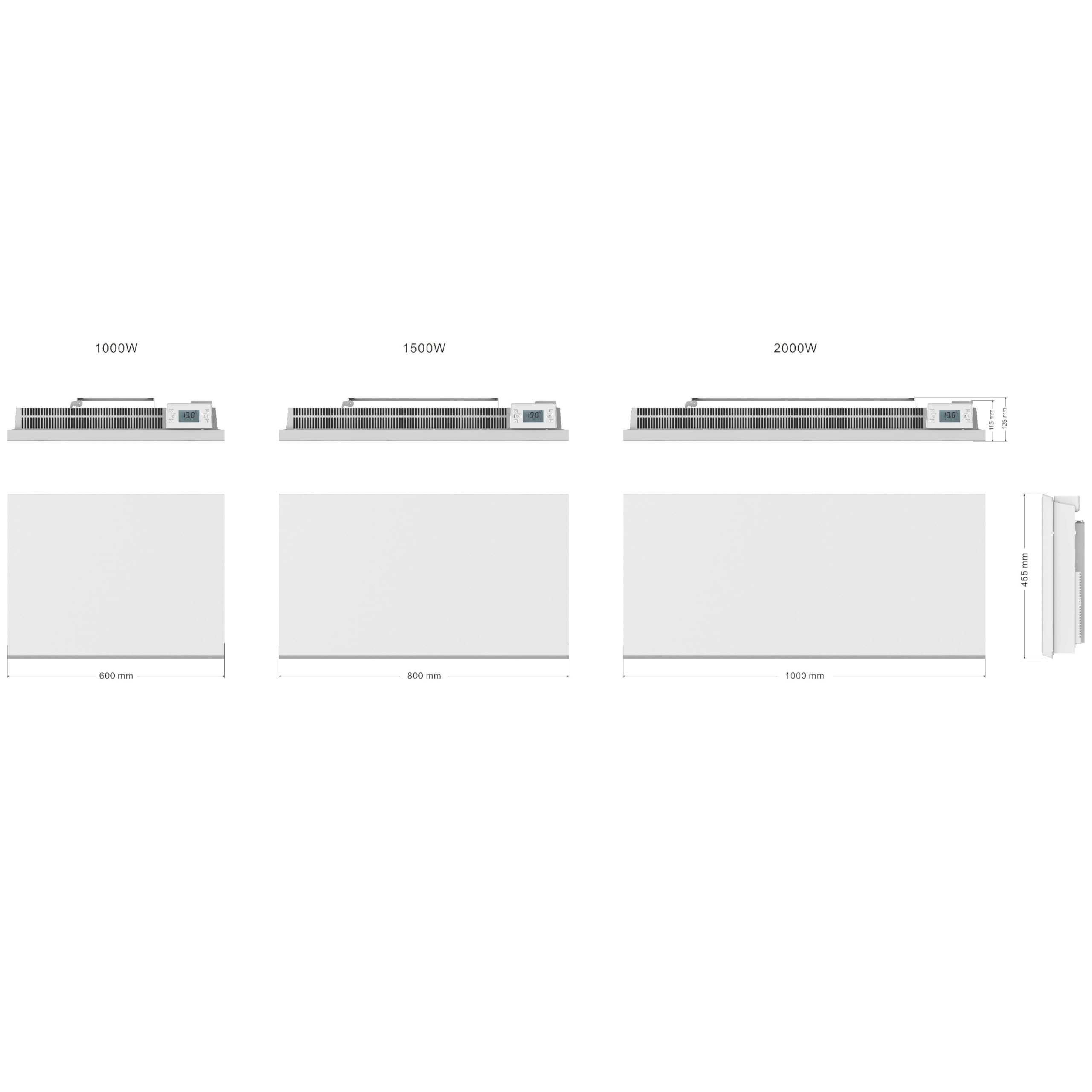 Kalia Radiateur électrique à inertie sèche CERAMIQUE écran LCD 1000W POAS