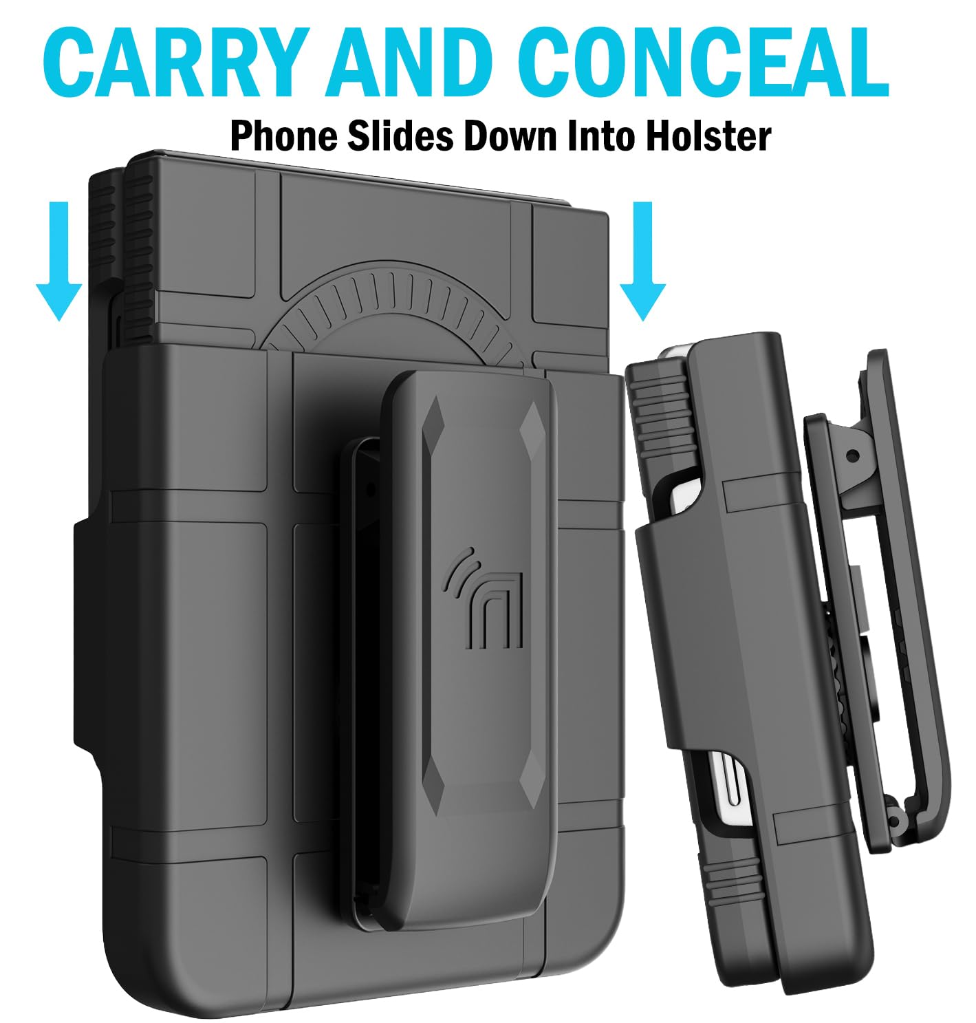 Nakedcellphone Combo - Custodia per Samsung Z Flip 8 con clip da cintura