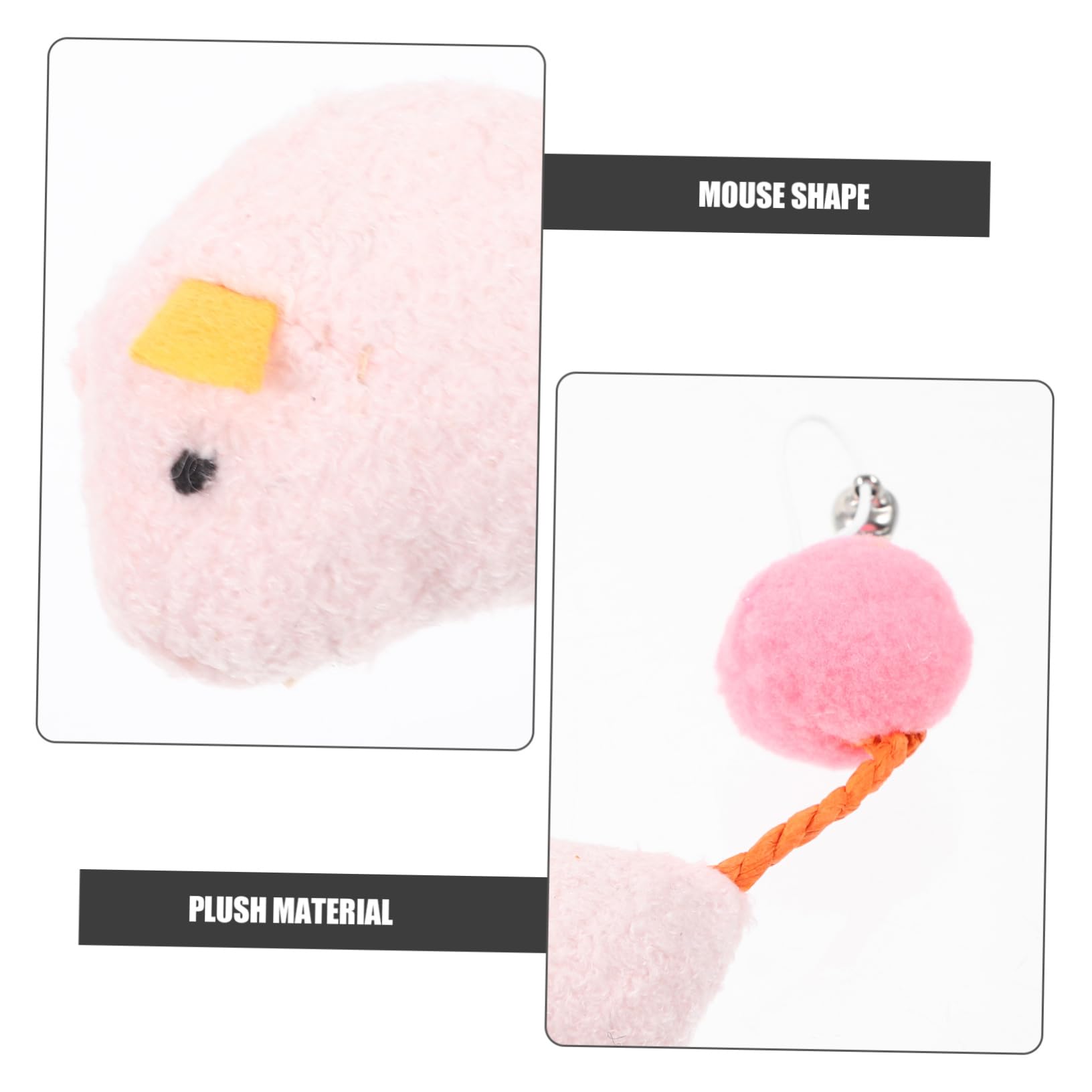 Toddmomy 6pièces Jouet Souris pour Chat Peluche Lot de Jouets Interactifs pour Chat Et Chaton avec Clochette pour Chasser Et Mordre