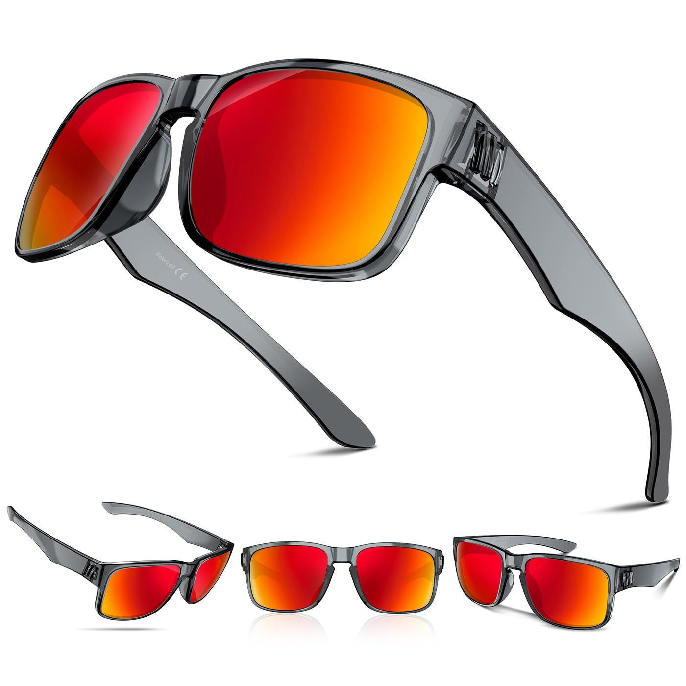 Rosemal Occhiali da sole polarizzati per donne e uomini, occhiali da sole sportivi, guida, ciclismo, corsa, pesca, escursionismo, golf, UV400 TR90