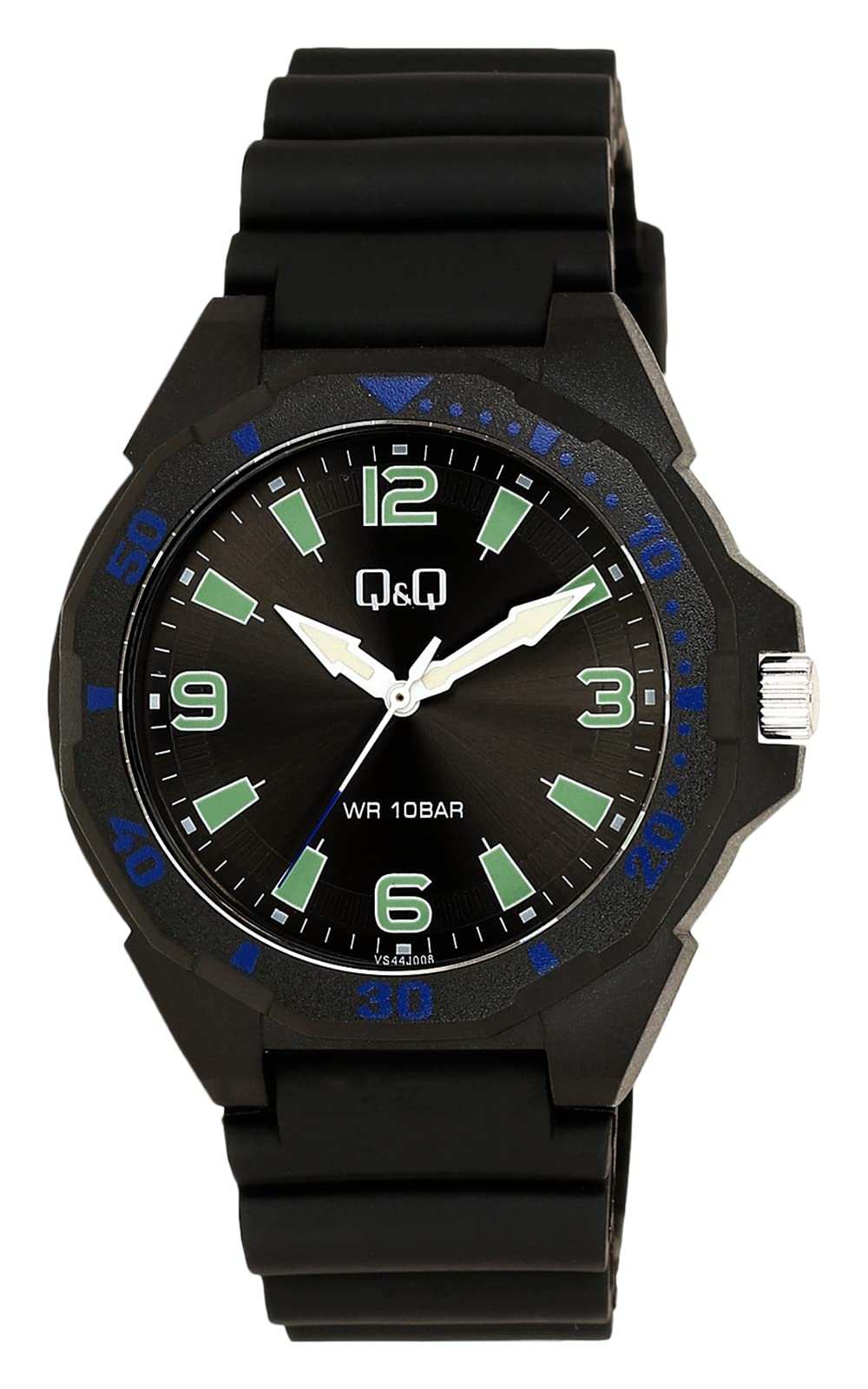 Q&Q Kinderhorloge leerhorloge siliconen gesp 10 bar analoog