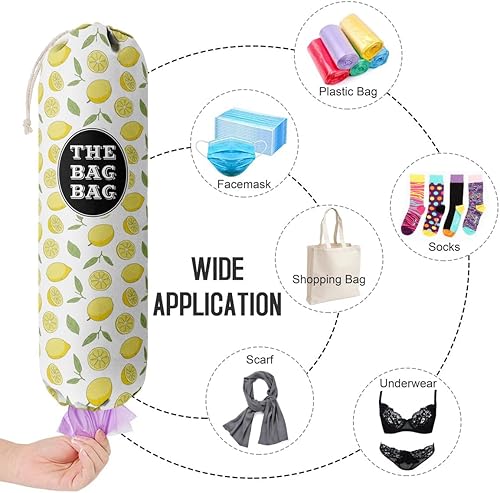 Miniatura 4 de Bolsa de comestibles, organizador de bolsas de comestibles con patrón bohemio para bolsas de compras, bolsas de plástico de montaje en pared,