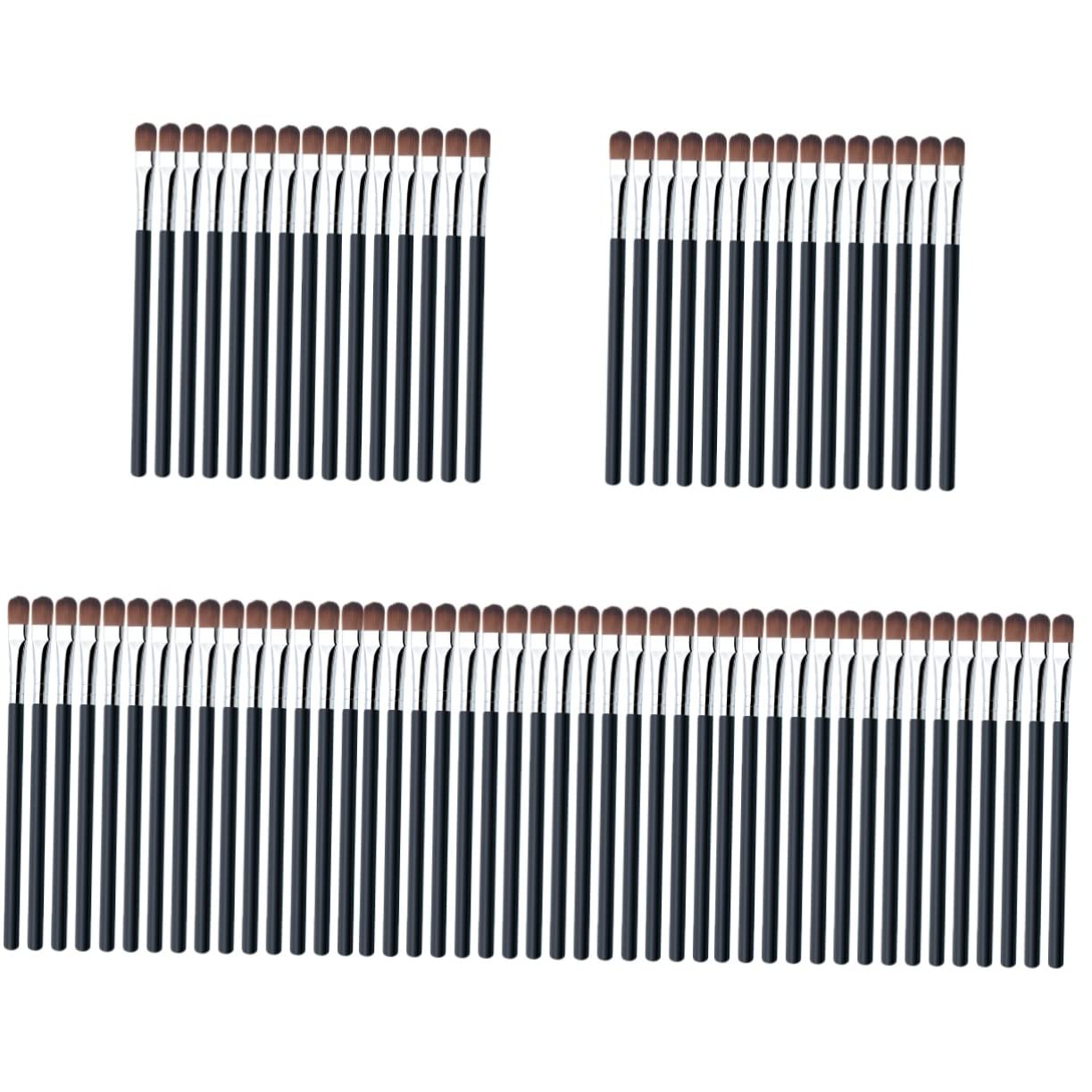 FRCOLOR 125pezzi Pennelli Per Trucco Professionali Pennelli Per Ombretto e Sopracciglia Con Manico Ergonomico Strumenti Di Bellezza Portatili Per Donne e Ragazze