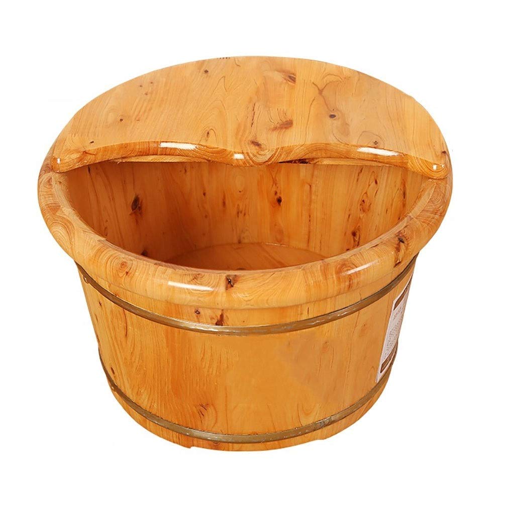 PUCHEN Barile di legnoPiedeSpaPiedeLavaggioBarile,PediluvioBarile,Legno massiccioPiedeAmmolloBarileSecchio,PedicureBarilePediluvioLoftyAmbition Comfortable Anniversary
