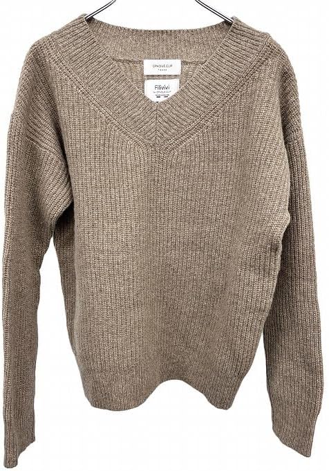 オペークドットクリップ OPAQUE.CLIP リブニット セーター Vネック