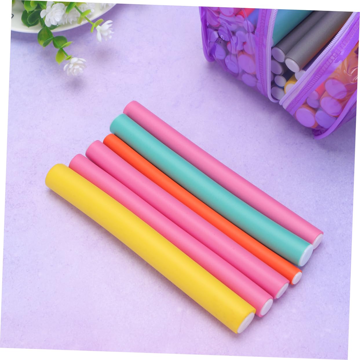Healeved Lockenstab für Wellen Flexible Haarwickler Lockenwickler für Spirallocken Wiederverwendbares Material für Diy-haarstyling ohne Hitzeschäden