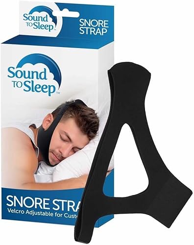 SoundToSleepTM Correa de barbilla anti ronquidos - Dispositivo de parada de nieve - Solución de parada para alivio natural e instantáneo de la