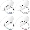 Bewudy 4 Pcs Diamond Phone Ring Holder Grip, Transparent Cell Phone Finger Ring Grip Kickstand, 360° Degree Rotation Finger Ring Stand, Compatible with Most of Phones Tablet and Case