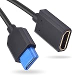Duttek 8K Courte HDMI câble 1Feet/30, HDMI 2.1 Câble, 48Gbps Extrêmement mince HDMI Hommes à HDMI Câble mâle avec 8K 60Hz Vidéo et 3D HDR pour TV/Xbox, moniteur, PC (Hommes à hommes)