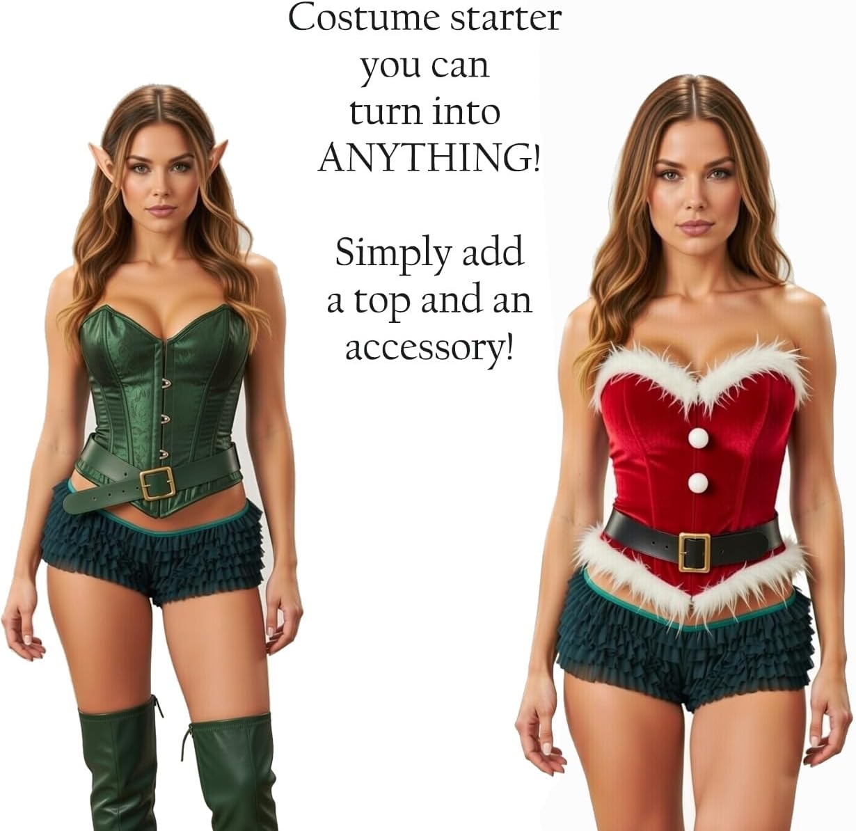 Velvet Kitten by Lingerie Diva Sexy Boy Short Panties for Women with Ruffles and Bow - Image 3