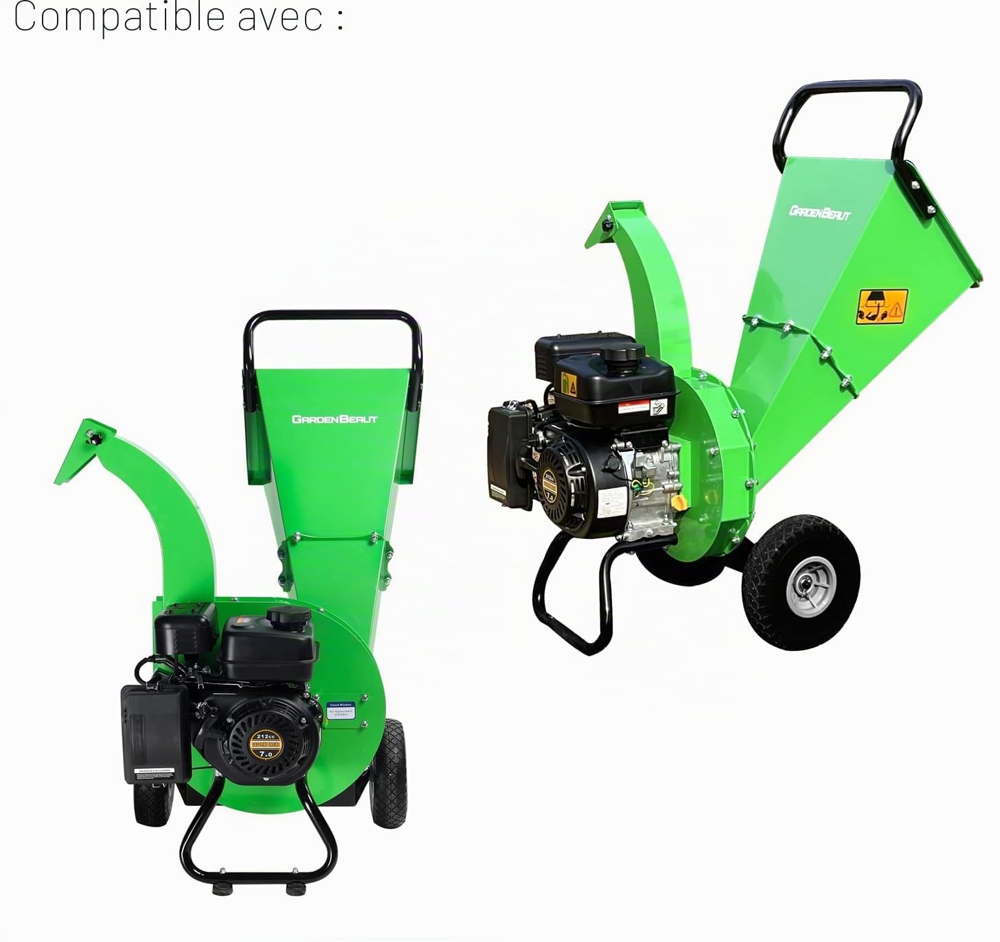 Lot de 4 Lames de Rechange pour broyeur de Bois