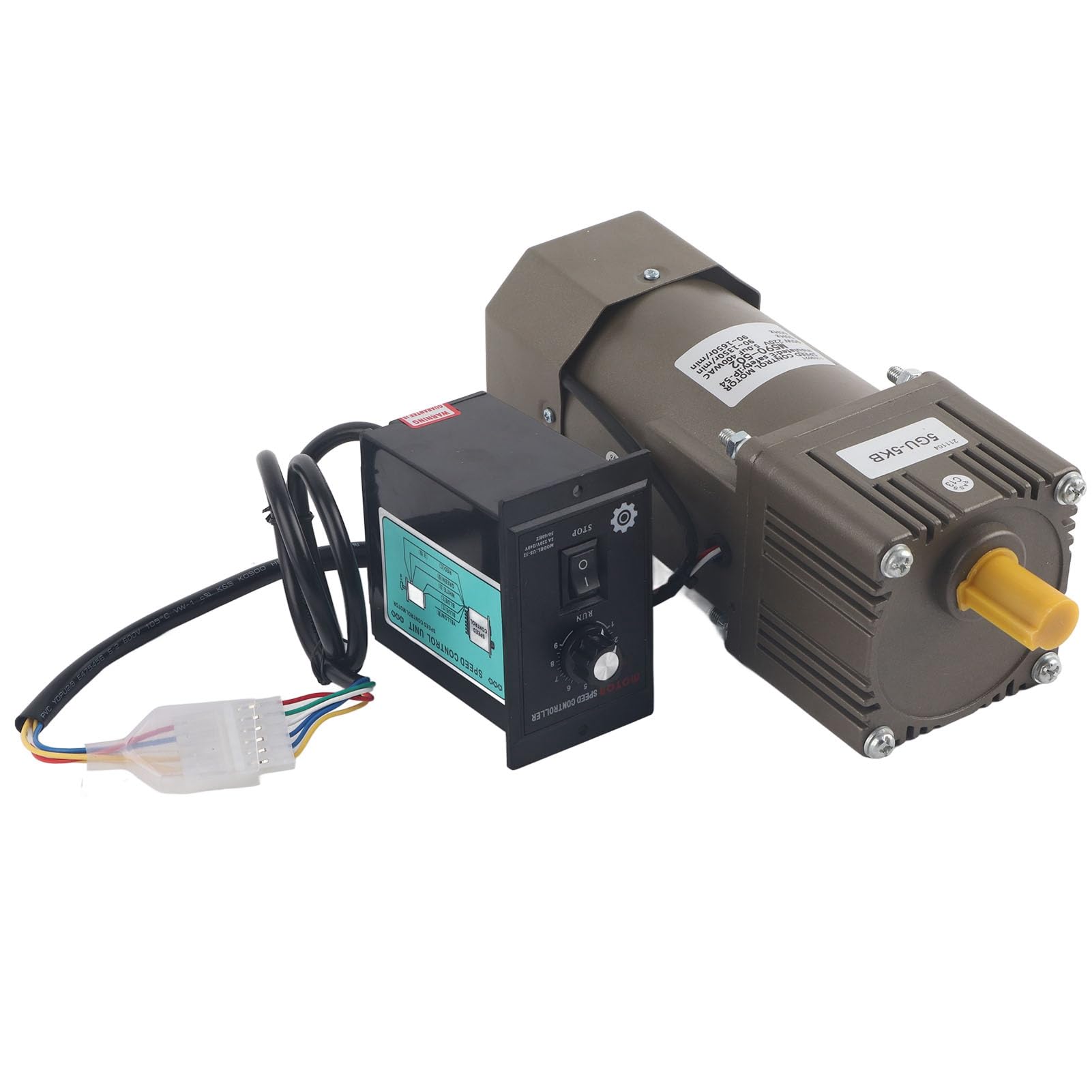 ZJchao Motor de Engranaje de CA Motor Asíncrono de Velocidad Ajustable Monofásico de 90 W 220 V de Alto par para Aplicaciones Industriales (Relación de reducción 5k)