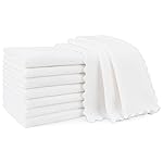 Orighty Burp Cloths for Baby 8 Pack - Super Soft & Absorbent Coral Fleece Baby Burp Cloth, 20x10 Inch Gentle Large Burping Rugs for Babies Sensitive Skin, Burping Cloths for Newborn Essential, White