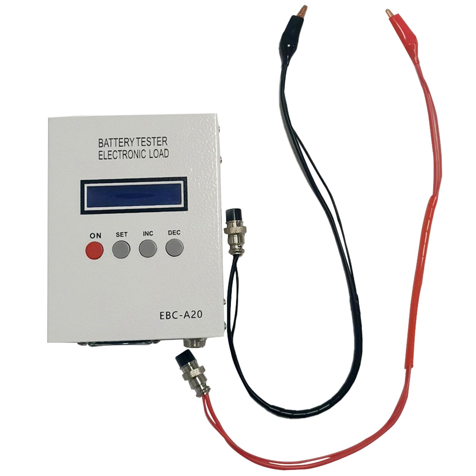 Cocoarm Tester per Batterie Tester di Resistenza Interna con Custodia in Metallo da 0 A 30 V da 0,10 A 20,00 A Display LCD Test di capacità con modalità Ciclo per Riparazione Batteria Test da Banco