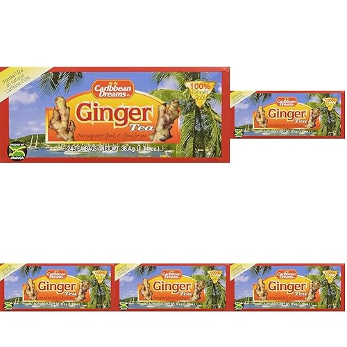 Miniatura 9 de Caribbean Dreams Té de jengibre 24 bolsas de té 100 raíz de jengibre hierbas natural té de jengibre sin cafeína de Jamaica