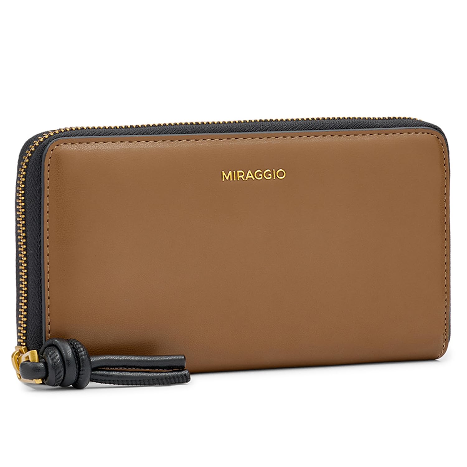 miraggio Theo Zip Around Wallet for Women - Brown-picture-41
