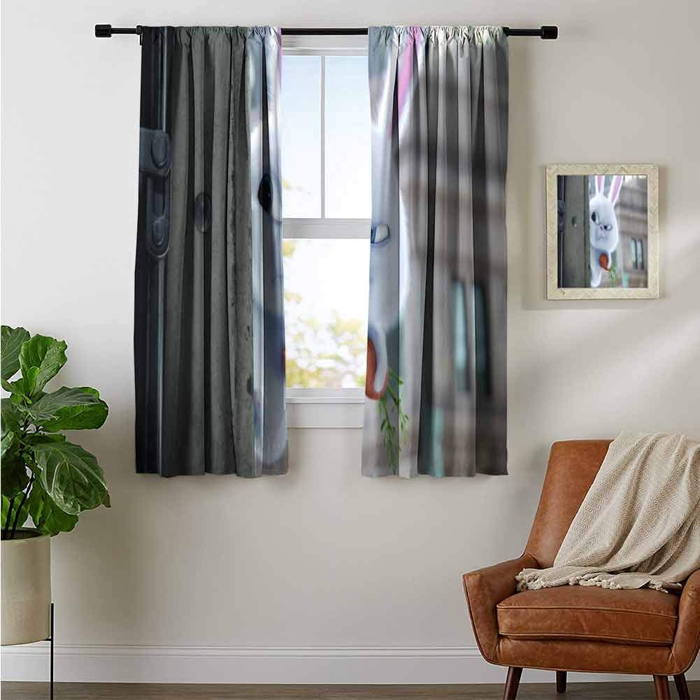 Bocking Ight Rod Curtains Bunny The Secrete Life of Pets Movie for Baby Bedroom
