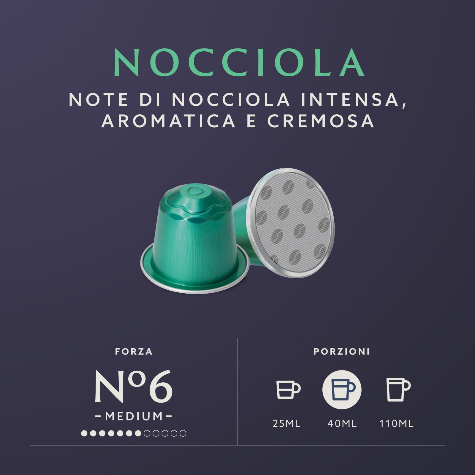 by Amazon Caffè alla Nocciola, Capsule in alluminio di compatibili Nespresso, 100 unità (5 confezioni x 20) - Certificato Rainforest Alliance (Confezione da 2)