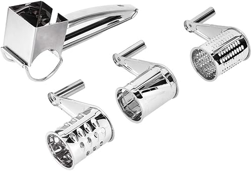 Fydun Multifuncional menos acero rallador de queso manivela cortador de queso giratorio herramienta de corte amplia gama de usos