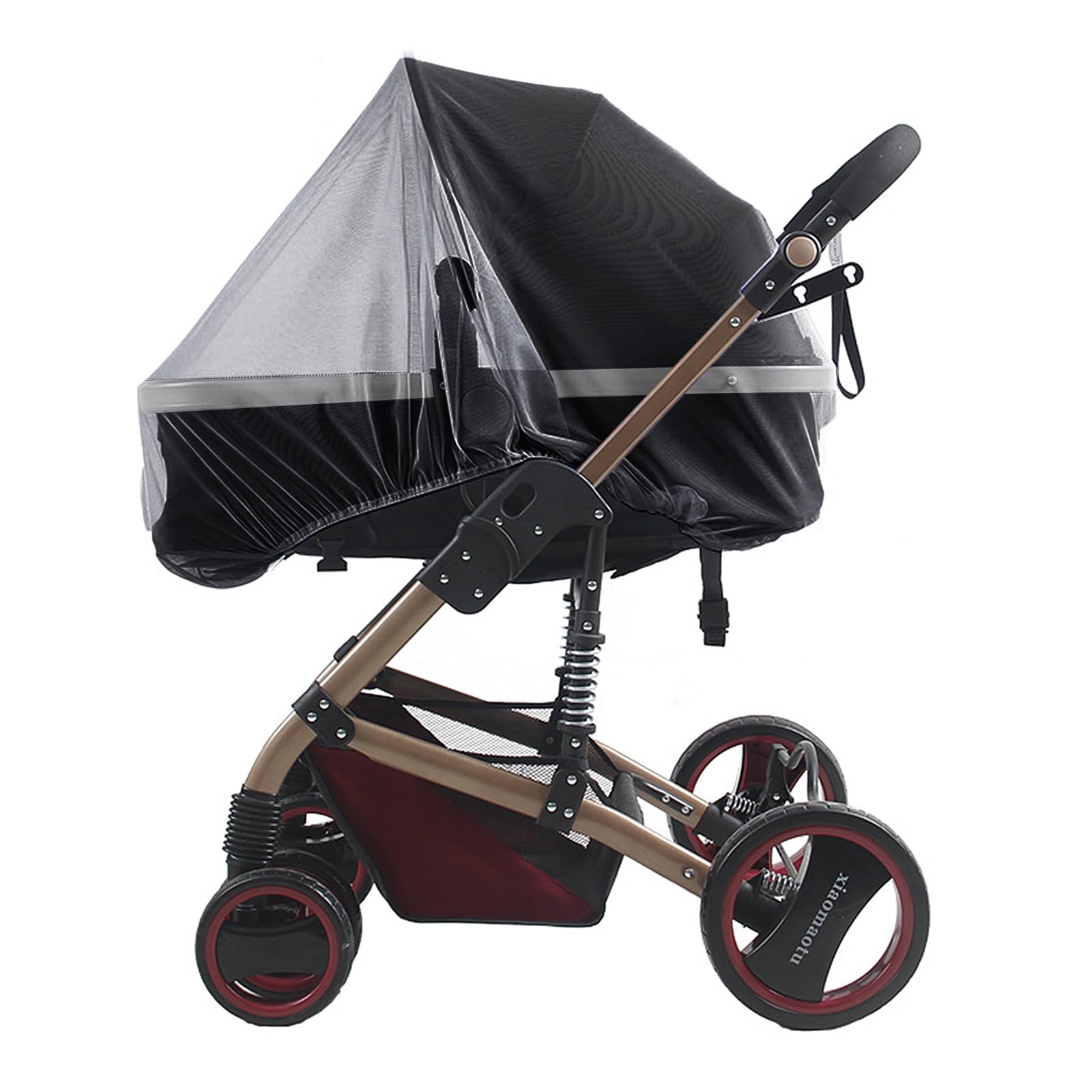 2 Pack Universal Baby Pram Mosquito Net Fly Bug Insect Protection Cover Mesh Shield for Stroller Outdoor Elastic Protective Netting for Pushchair Car Buggy Carrycot Stroller Basket Travel Cot