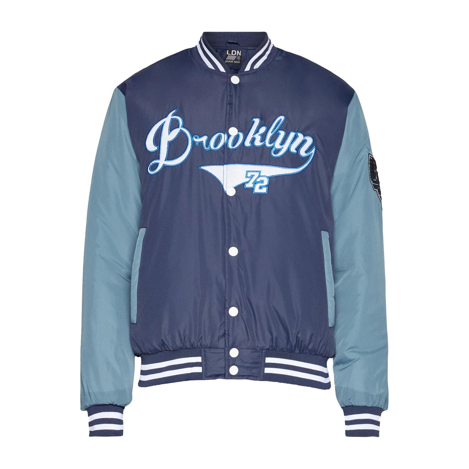 BRAVE SOUL Mens Bomber Jacket Lightweight Varsity College Baseball Bomber Style