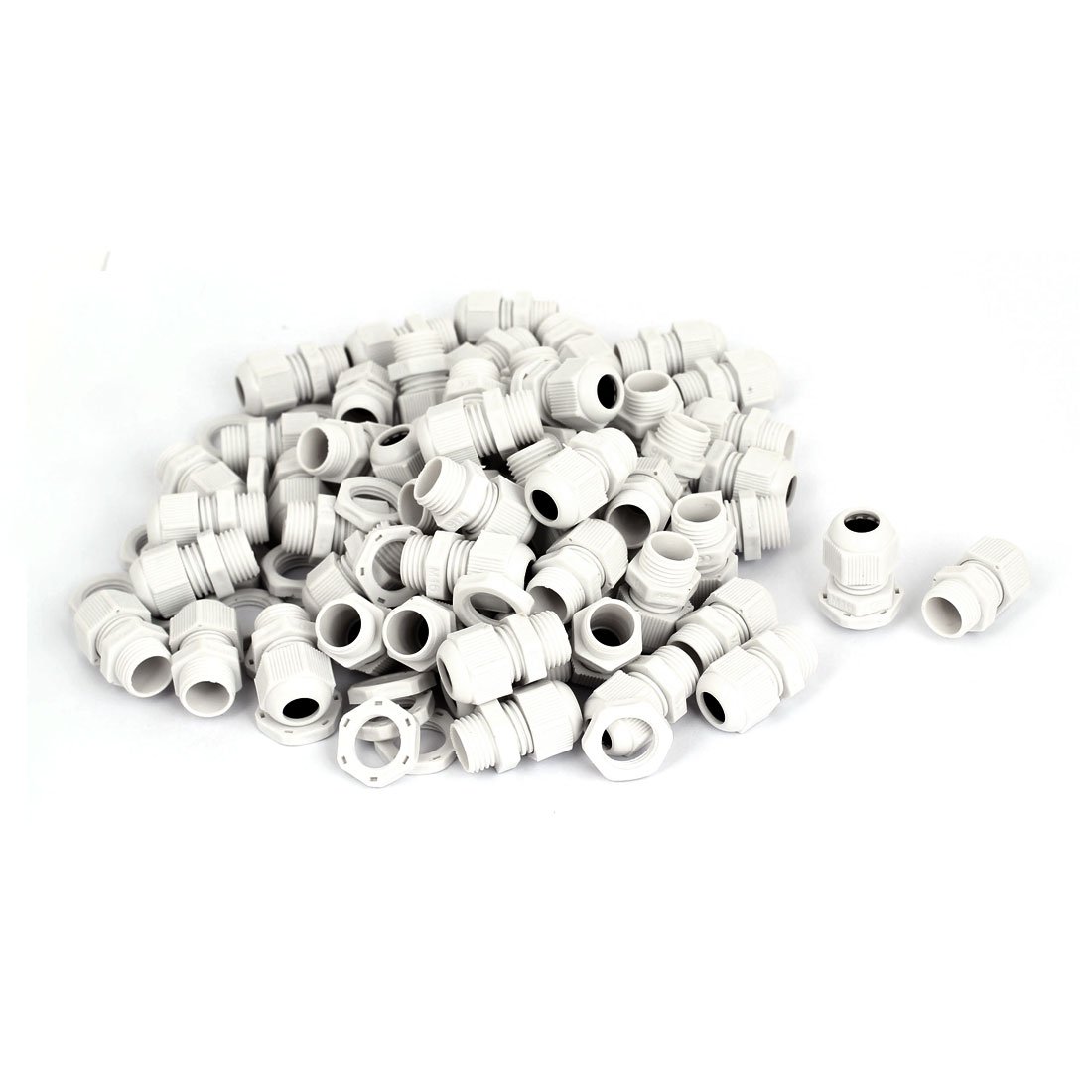Ruilogod PG9 3,5-8mm Kabelverschraubungen Gelenke Fastener M16 Gewinde OD 100 PC-Weiß