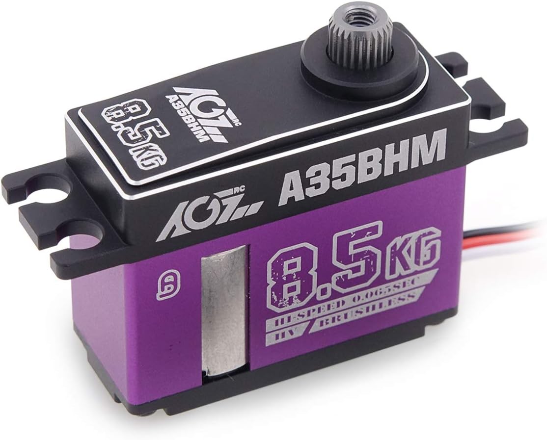 AGFRC 8.5KG Brushless High-Speed Servo - 0.065sec HV Full CNC Case Titanium Gear for 1/10 1/12 RC Car (A35BHM)