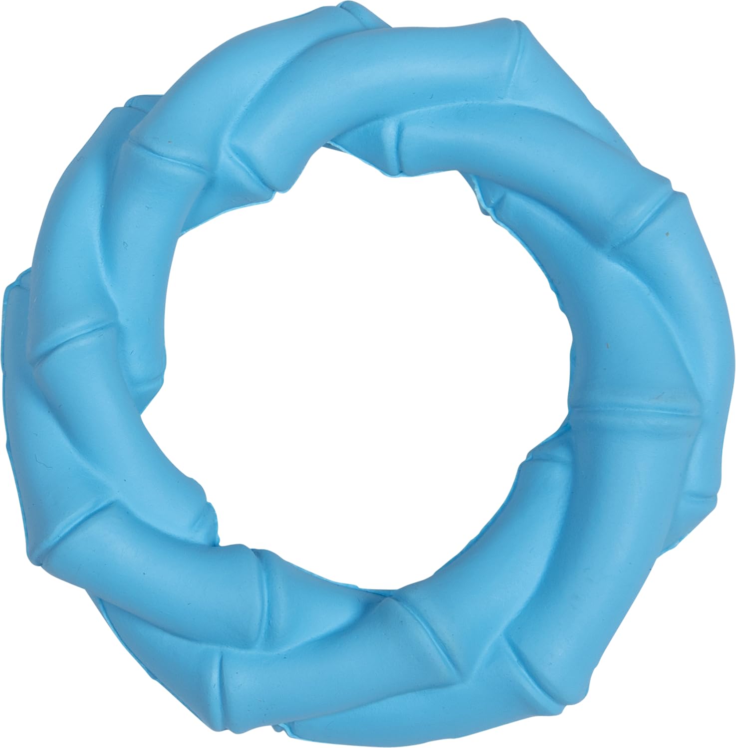 JACK AND VANILLA, Durable Rubber Dog Ring, Ergonomic Design, Ideal for Interactive Games, Easy to Clean, Diameter 10.5 cm, Light Blue, Rubber Toys Model — image 1