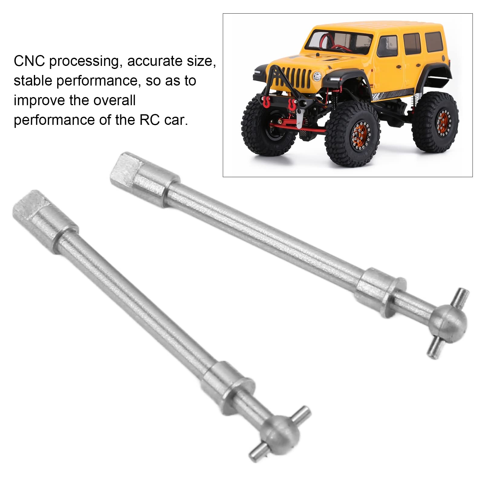 Hardened Steel Front Axle Drive Shaft for SCX24 1/24 RC Crawler Car CNC Processing Reduce Virtual Displacement