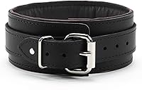 Vista 2 de Madison Collar Latigo Leather Lambskin O-Ring Handmade Padded Leather Collar