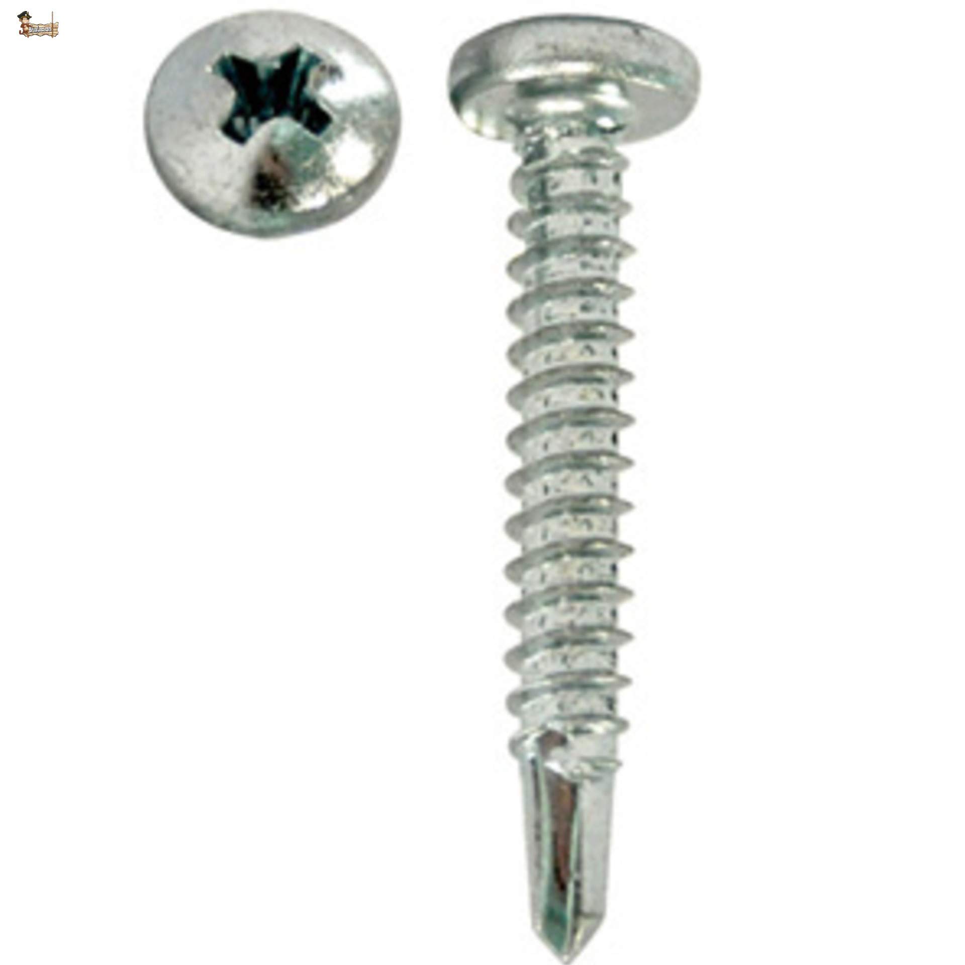 BricoLoco Maletín surtido 1.725 uds. Tornillo roscachapa autotaladrante. Punta broca autoroscante y autoperforante metal. DIN 7504-N. Cabeza redonda cincada, cruz PH (Phillips)