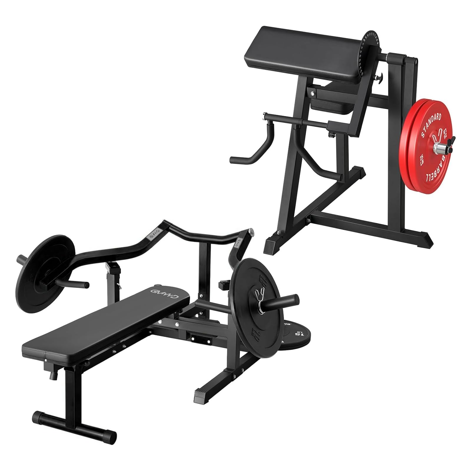 GMWD 1050LB Chest Press Machine with Bicep Tricep Curl Machine Combo, Home Gym Equipment