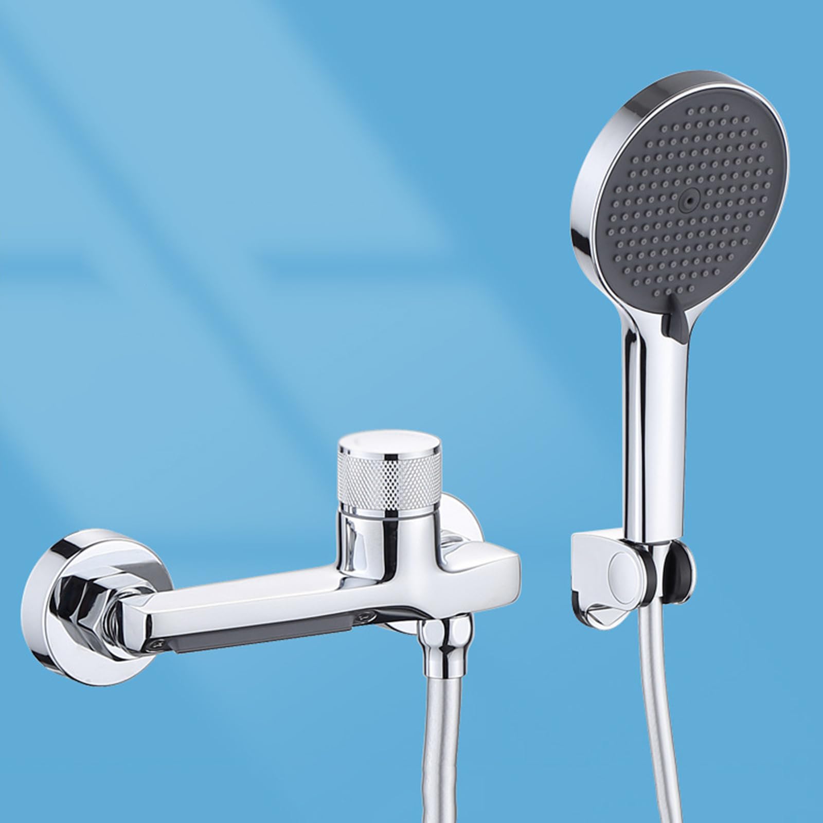 Mitigeur de baignoire avec douche cascade murale pour régler l'eau chaude froide