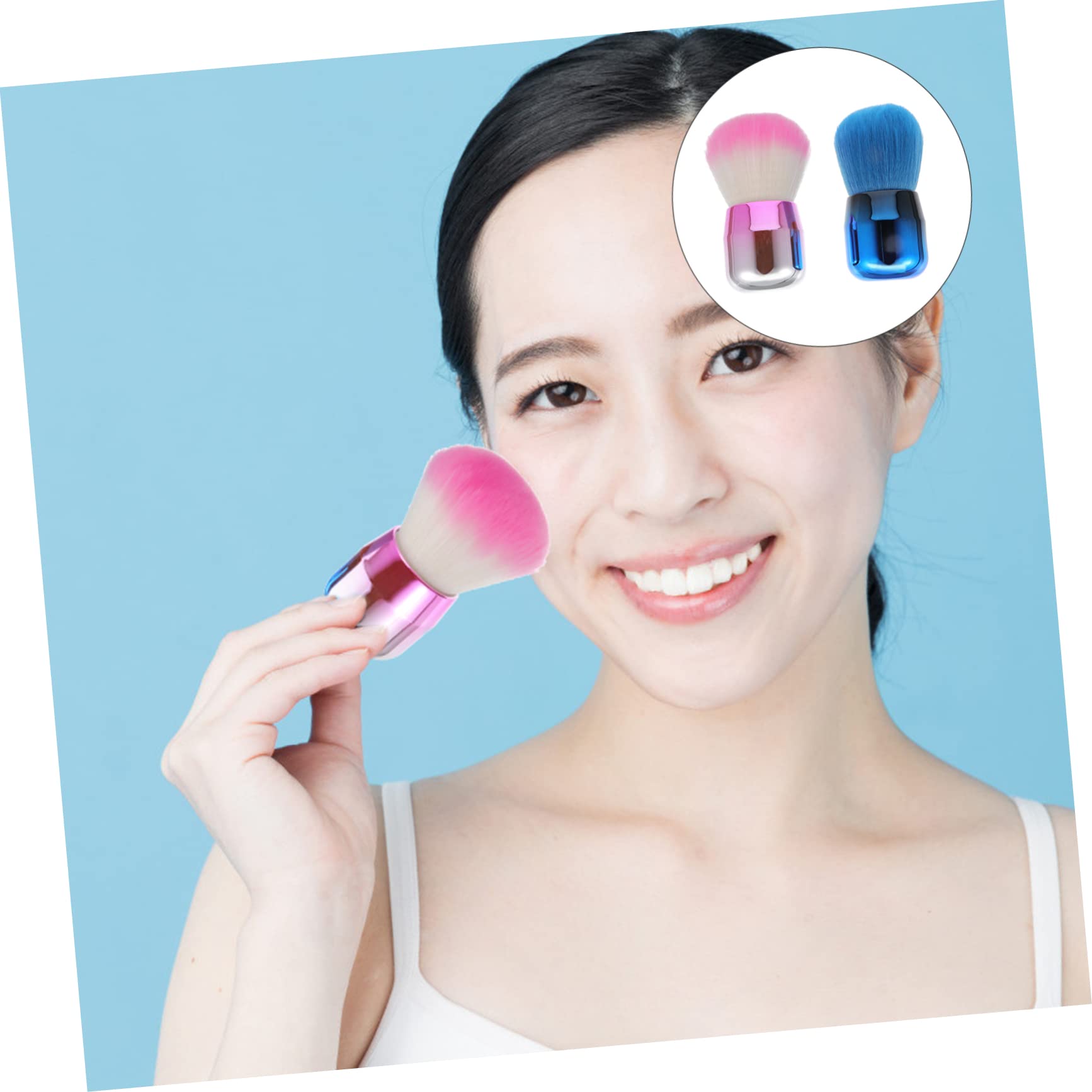 minkissy 6pezzi Pennelli Makeup Pennello Per Fondotinta e Blush Strumenti Cosmetici Per Applicazione Veloce e Precisa Perfetti Per Uso Professionale e Quotidiano Leggeri e Facili Da