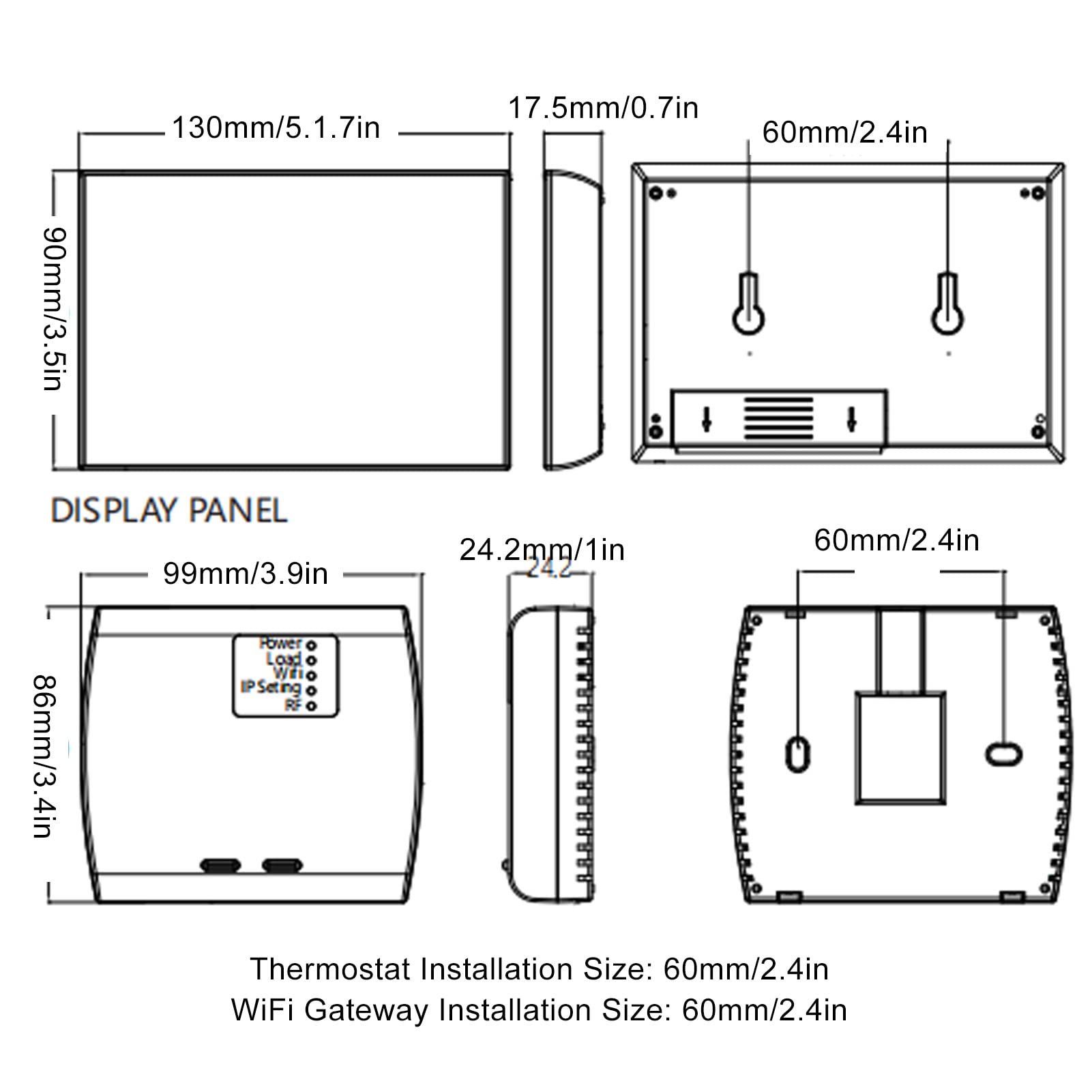 Hyuduo Inteligentny Termostat WiFi Sterowanie Głosowe Termostat 95–230 V USB Programowanie Czasowe do Ogrzewania Elektrycznego ze Sterowaniem za pomocą Aplikacji Harmonogram Tygodniowy dla