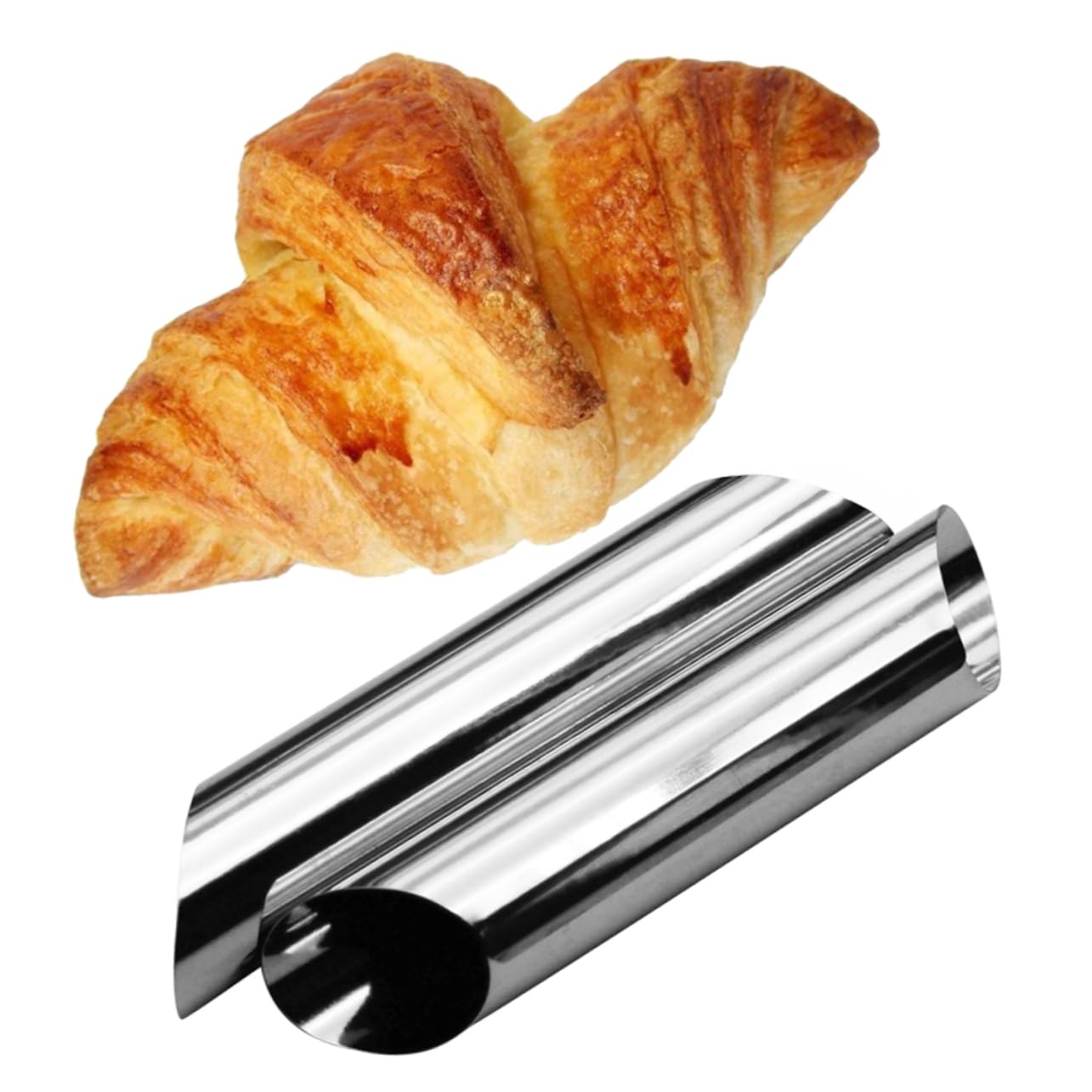 CONGARTENO 6pcs Stainless Steel Cannoli Molds Pastry Baking Tubes for Croissants Cannoli and Pastries Reusable Easy Baking