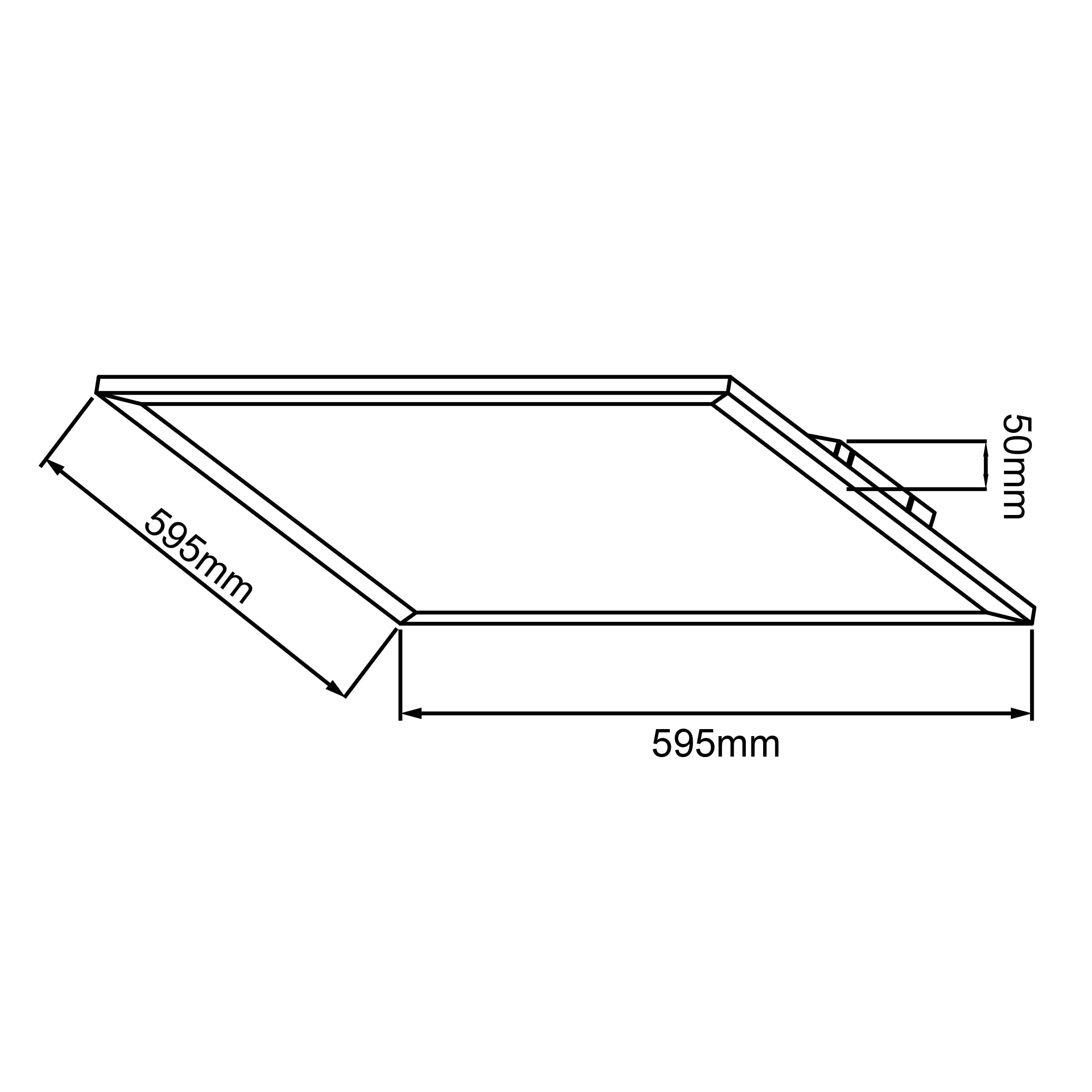 Brilliant Lampe Buffi LED Deckenaufbau-Paneel 60x60cm weiß | 1x 40W LED integriert, (4000lm, 2700K) | Warmweißes Licht (2700K)