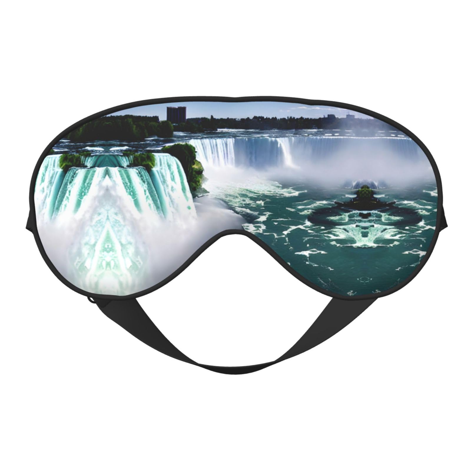 Niagara Fall Eye Mask for Ultimate Sleep Comfort - Adjustable, Breathable & Stylish -Perfect for Light Sensitivity, Insomnia