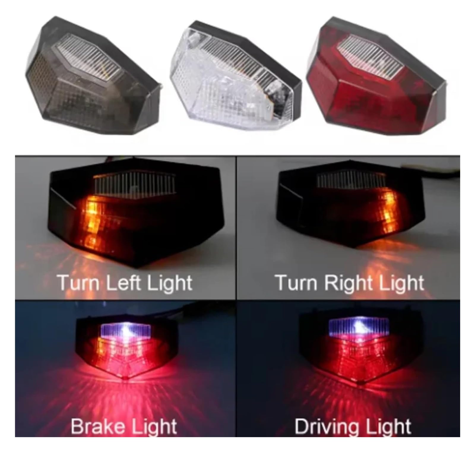 QWQNMC Indicatore Direzione Moto Indicatore di Direzione per Motocicletta da 12 V Luci Lampeggianti(1pcs-Red)